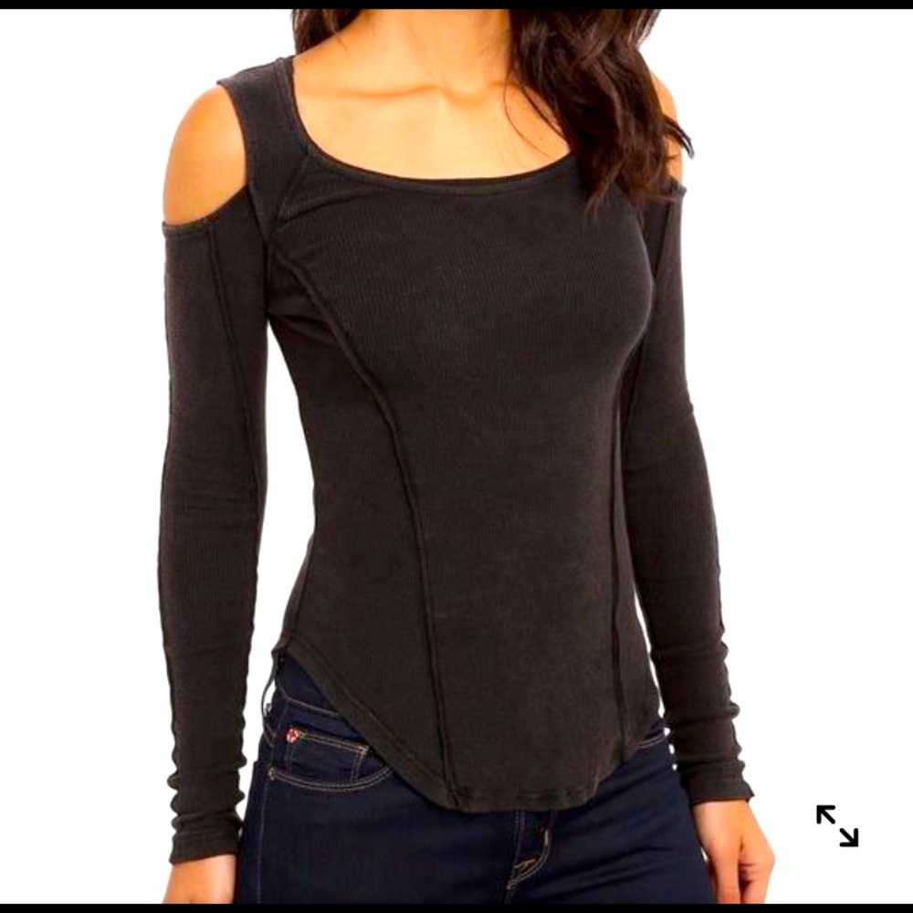 Free People Cold Shoulder Top Size S